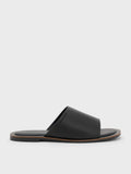 CHARLES & KEITH Wide-Strap Slide Sandals_Black