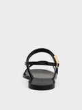 CHARLES & KEITH Yvette Double-Strap Sandals_Black