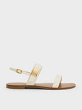 CHARLES & KEITH Yvette Double-Strap Sandals_Chalk