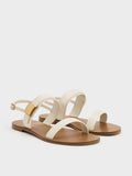 CHARLES & KEITH Yvette Double-Strap Sandals_Chalk