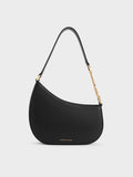 CHARLES & KEITH Women Agatha Chain-Strap Shoulder Bag_Black