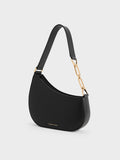 CHARLES & KEITH Women Agatha Chain-Strap Shoulder Bag_Black