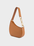 CHARLES & KEITH Women Agatha Chain-Strap Shoulder Bag_Chocolate