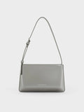 CHARLES & KEITH Structured Boxy Shoulder Bag_Grey