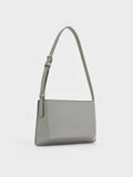 CHARLES & KEITH Structured Boxy Shoulder Bag_Grey