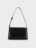 CHARLES & KEITH Structured Boxy Shoulder Bag_Noir