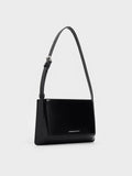 CHARLES & KEITH Structured Boxy Shoulder Bag_Noir