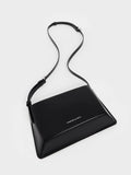 CHARLES & KEITH Structured Boxy Shoulder Bag_Noir
