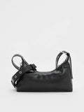 CHARLES & KEITH Women Atwood Chain Elongated Shoulder Bag -Noir