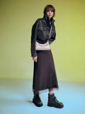 CHARLES & KEITH Women Atwood Chain Elongated Shoulder Bag -Shell Grey