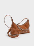 CHARLES & KEITH Women Delfina Chain Crossbody Bag_Distressed Tan