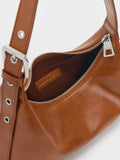 CHARLES & KEITH Women Delfina Chain Crossbody Bag_Distressed Tan