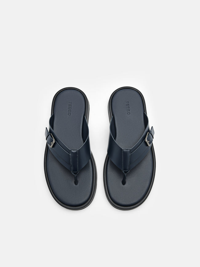 PEDRO Buckle Thong Sandals - Navy