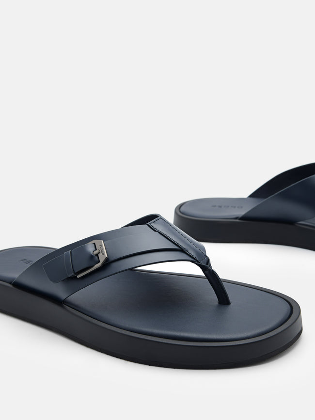 PEDRO Buckle Thong Sandals - Navy