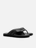 PEDRO Pleated Thong Sandals - Black