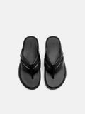 PEDRO Pleated Thong Sandals - Black
