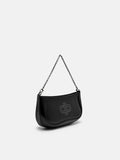 PEDRO Icon Oiled Leather Studded Shoulder Bag - Black