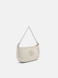 PEDRO Icon Oiled Leather Studded Shoulder Bag - Chalk