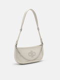 PEDRO Icon Oiled Leather Studded Shoulder Bag - Chalk
