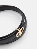 PEDRO Icon Leather Tang Belt - Black