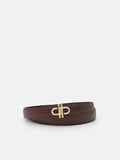 PEDRO Icon Leather Tang Belt - Dark Brown