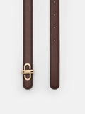PEDRO Icon Leather Tang Belt - Dark Brown