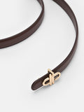 PEDRO Icon Leather Tang Belt - Dark Brown