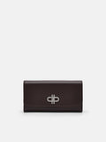 PEDRO Icon Leather Long Wallet-Dark brown