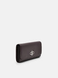 PEDRO Icon Leather Long Wallet-Dark brown