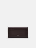 PEDRO Icon Leather Long Wallet-Dark brown