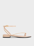 CHARLES & KEITH Chain-Strap Toe-Ring Sandals_Nude