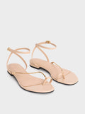 CHARLES & KEITH Chain-Strap Toe-Ring Sandals_Nude