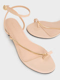 CHARLES & KEITH Chain-Strap Toe-Ring Sandals_Nude
