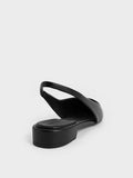 CHARLES & KEITH Pointed-Toe High-Vamp Slingback Flats_Black