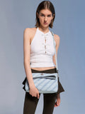 CHARLES & KEITH Women Fawn Denim Panelled Chain-Handle Shoulder Bag_Light Washed Denim