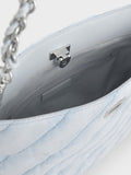 CHARLES & KEITH Women Fawn Denim Panelled Chain-Handle Shoulder Bag_Light Washed Denim
