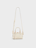 CHARLES & KEITH Women Enola Bowling Bag _Cream