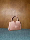 CHARLES & KEITH Satin Crystal-Buckle Top Handle Bag_Nude
