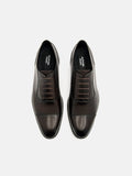 PEDRO Altitude Lightweight Burnished Leather Oxford Shoes - Dark Brown