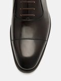 PEDRO Altitude Lightweight Burnished Leather Oxford Shoes - Dark Brown