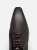 PEDRO Altitude Lightweight Embossed Leather Derby Shoes - Dark Brown