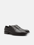 PEDRO Boxed Leather Derby Shoes - Dark Brown
