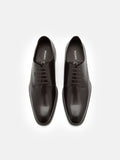 PEDRO Boxed Leather Derby Shoes - Dark Brown