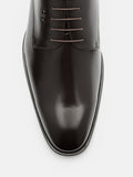 PEDRO Boxed Leather Derby Shoes - Dark Brown