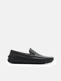 PEDRO Leather Horsebit Driving Shoes - Black