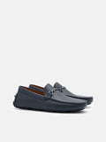PEDRO Leather Horsebit Driving Shoes - Navy