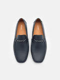 PEDRO Leather Horsebit Driving Shoes - Navy