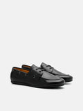 PEDRO Leather Boat Shoes - Black