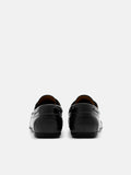 PEDRO Leather Boat Shoes - Black