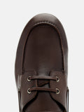 PEDRO Leather Boat Shoes - Brown
